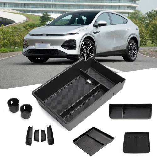 Xpeng G6 2023 2024 Armrest Storage Box Cup Holder Organizer