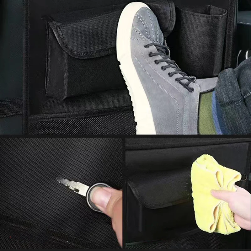 Foldable Waterproof Car Seat Organizer with Tablet Holder - Image 5