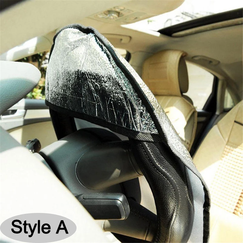 Double Thick Car Steering Wheel Sun Shade Anti-UV Cover - Image 3