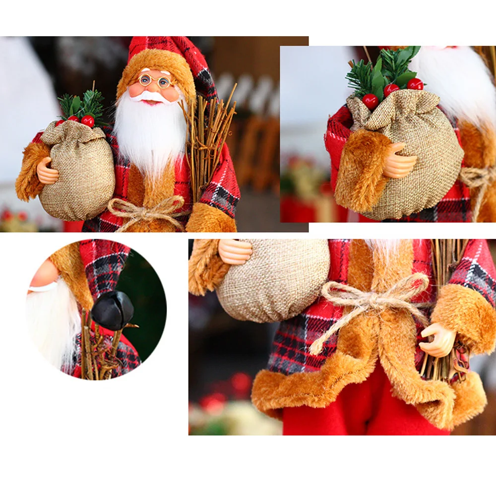 Santa Claus Plush Doll 30cm Christmas Home Decoration - Image 3