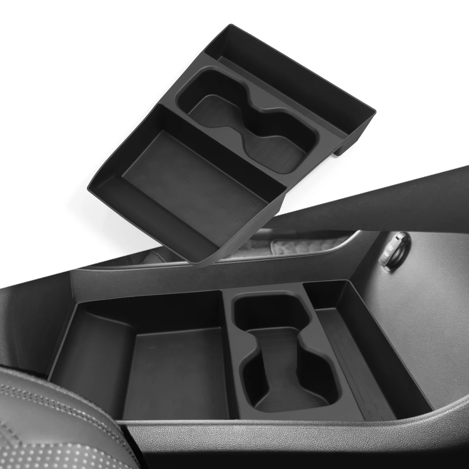 Hyundai Santa Fe Armrest Storage Box Organizer Black 2024-2026 - Image 7