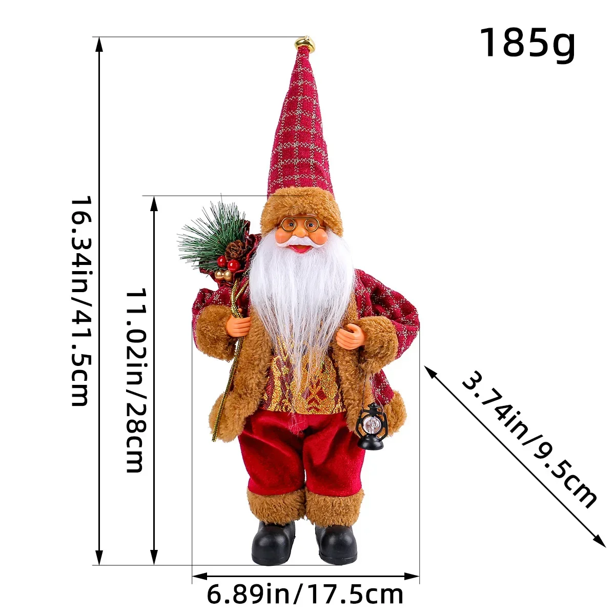 Santa Claus Plush Doll 30cm Christmas Home Decoration - Image 6