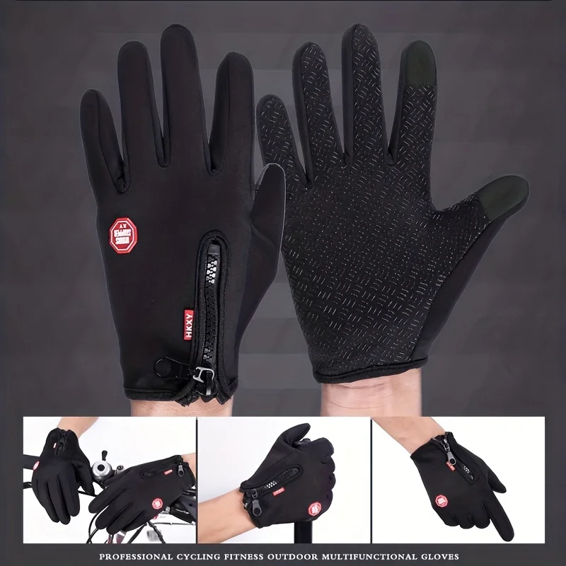 Unisex Touchscreen Winter Gloves Windproof Non-Slip Cycling - Image 3