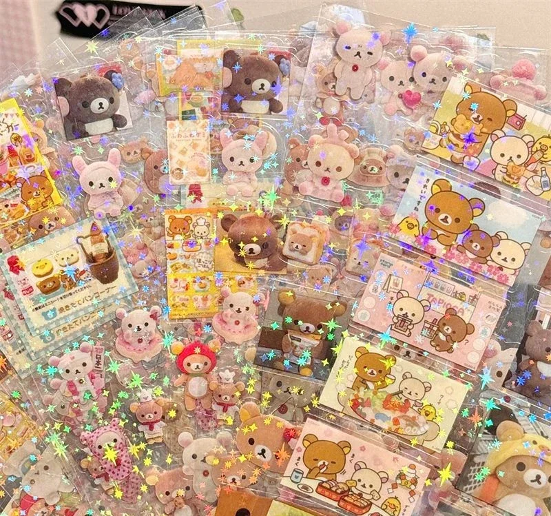 HelloKitty Rilakkuma Waterproof Die-Cut Sticker Decals 5 Sheets - Image 2