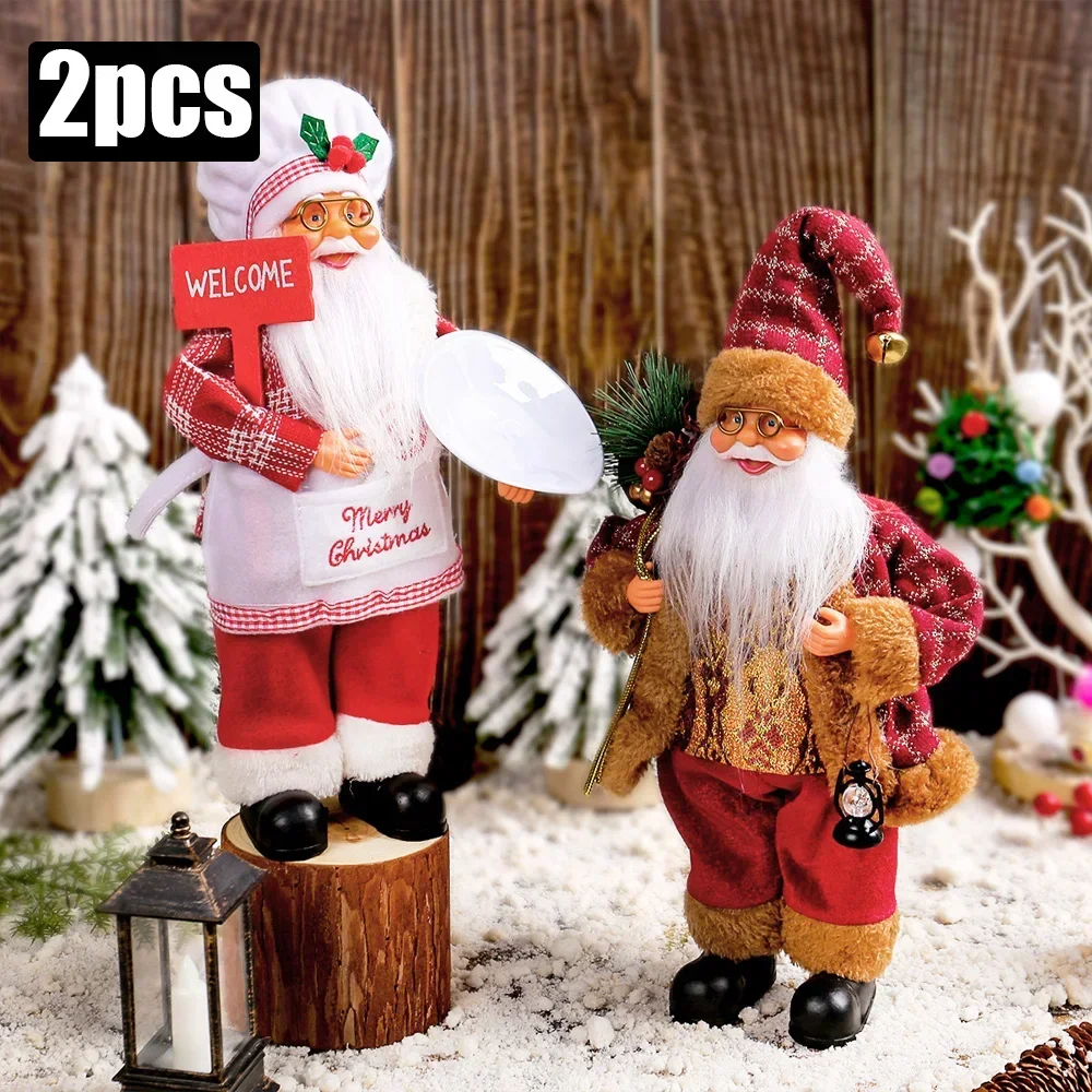 Santa Claus Plush Doll 30cm Christmas Home Decoration - Image 9