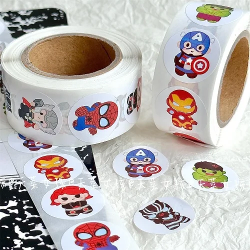 500PCS Avengers Roll Stickers Kids Decorative Seal Set