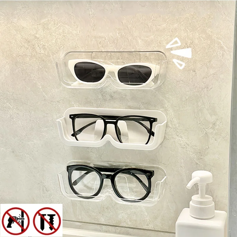 Wall-Mounted Glasses Storage Box Perforated Display Cabinet - Image 2
