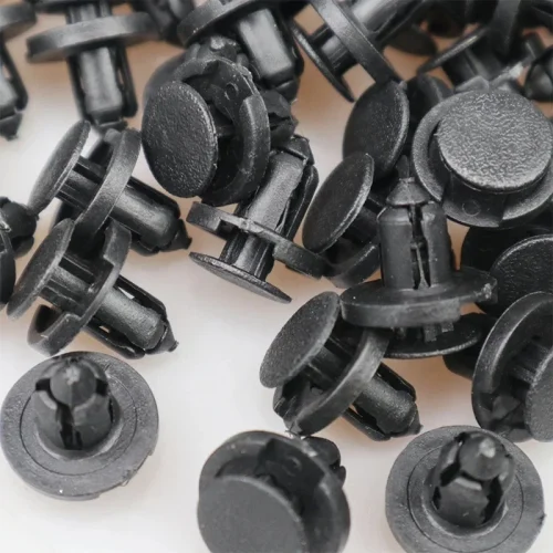 8mm Black Plastic Car Bumper Door Panel Clips Fasteners 10-50pcs