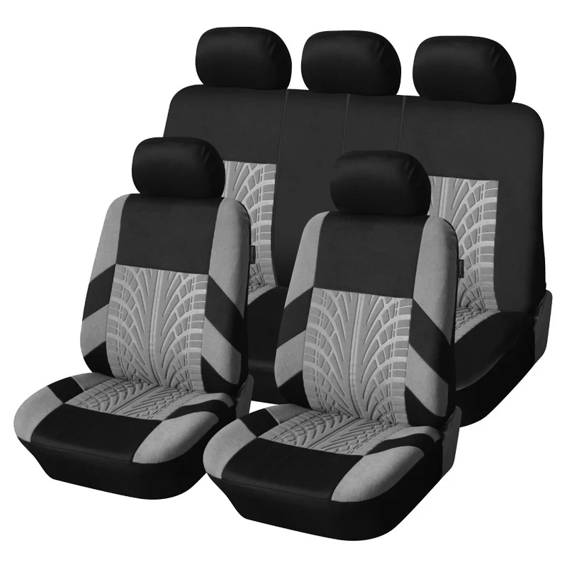 Universal Embroidery Car Seat Covers Cotton Organizer Set - Image 8