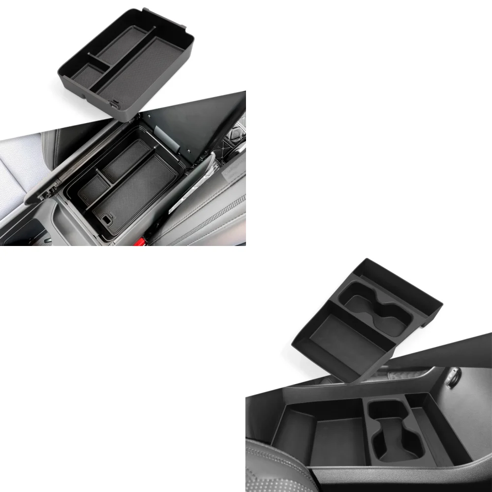 Hyundai Santa Fe Armrest Storage Box Organizer Black 2024-2026 - Image 9