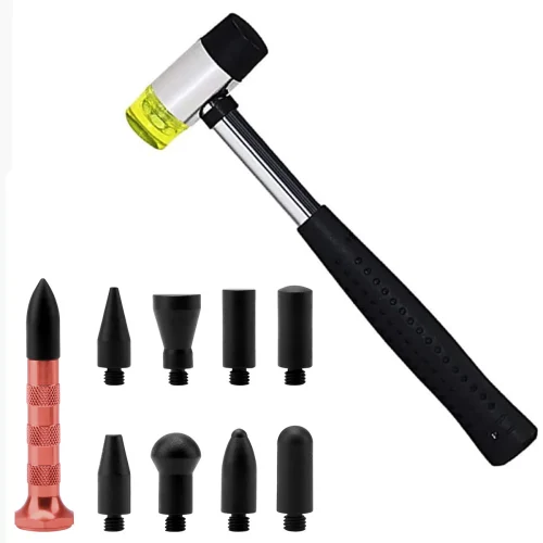 DIY Paintless Dent Repair Kit with 9 Metal Tips Tools