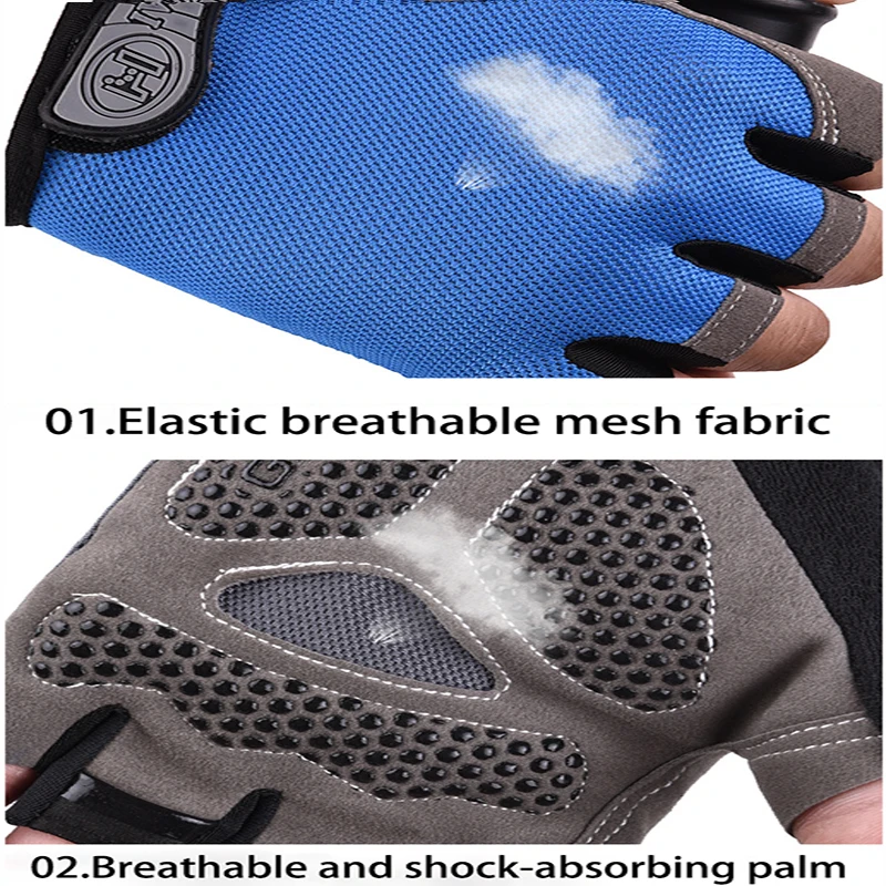 Fingerless Gym Gloves Anti-Slip Breathable for Training - Image 3