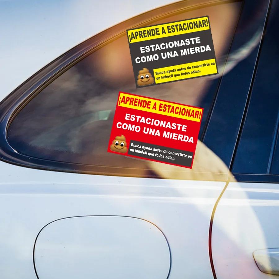 160 Pcs Humorous Spanish Parking Warning Stickers Self-Adhesive - Image 3