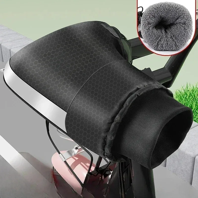 Waterproof Winter Motorcycle Handlebar Muffs Thermal Gloves - Image 5