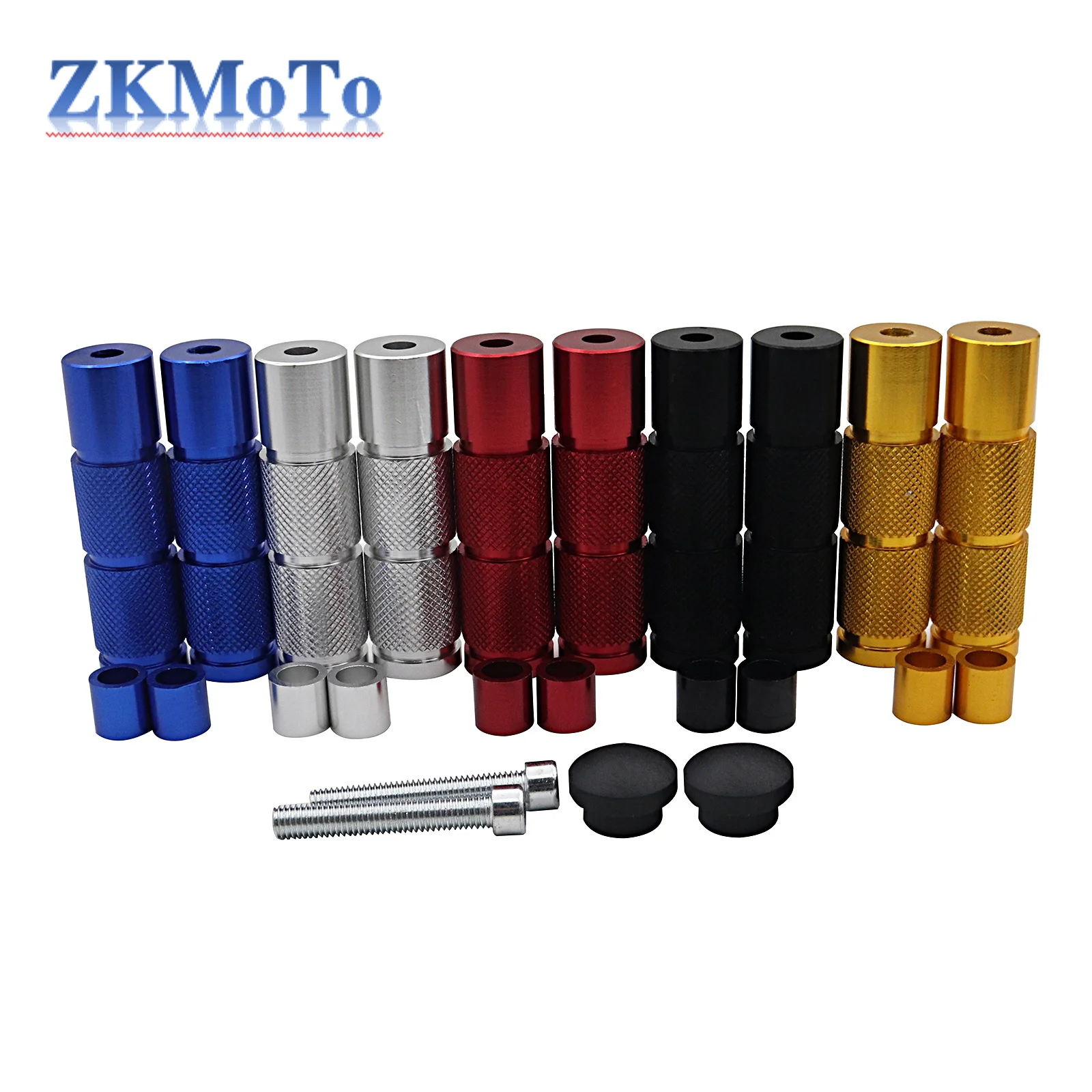 CNC Aluminum M8 Footrests for Motorcycle ATV Dirt Bike Universal - Image 2