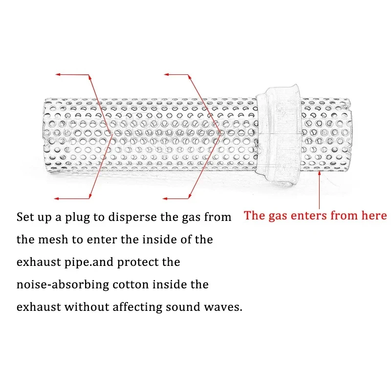 Universal Motorcycle 51mm 60mm Slip-On Exhaust Muffler Silencer - Image 6