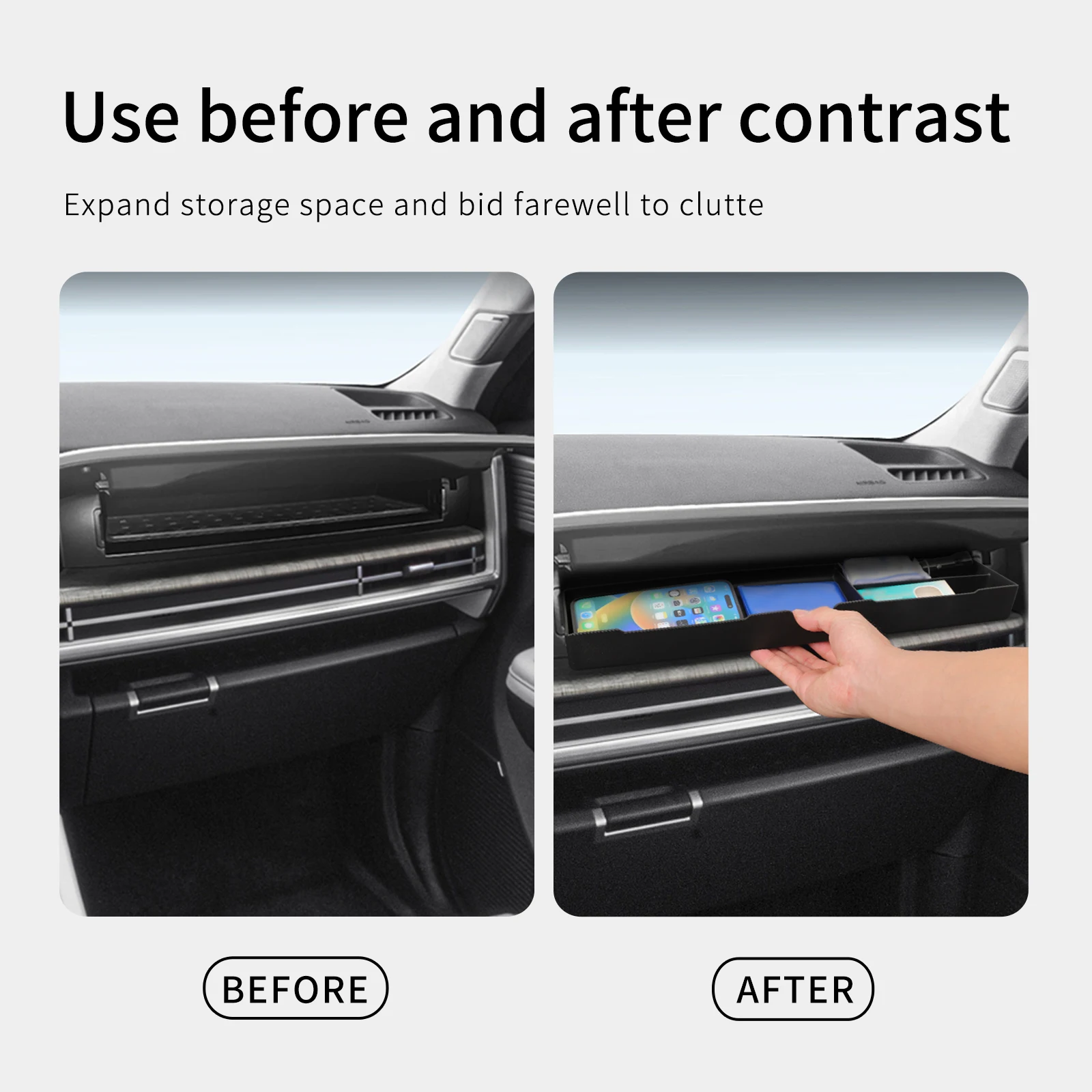 Hyundai Santa Fe 2024 2025 Co-pilot Drawer Storage Box TPE - Image 5