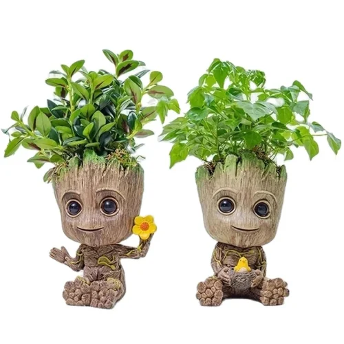 Cartoon Groot Figurine 5CM Plastic Office Desktop Decor
