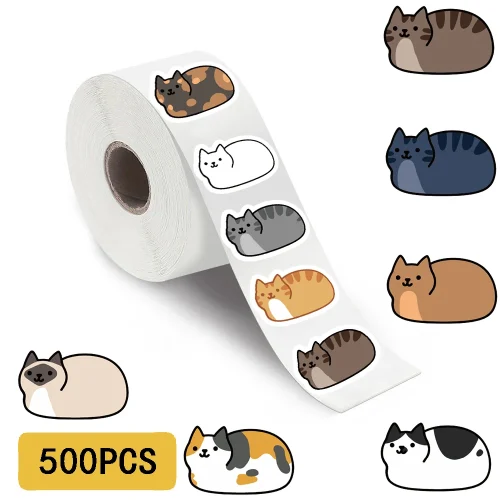 500PCS Waterproof Kawaii Cat Stickers for Laptops Skateboards