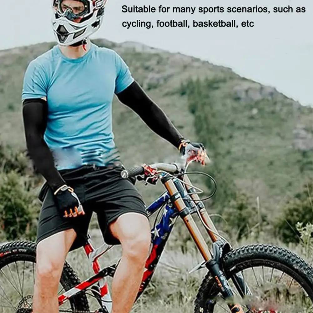 Breathable UV Protection Nylon Cycling Arm Sleeve Unisex - Image 2