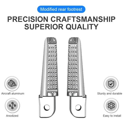 Aluminum Alloy Anti-Slip Motorcycle Rear Footrests for Honda Yamaha
