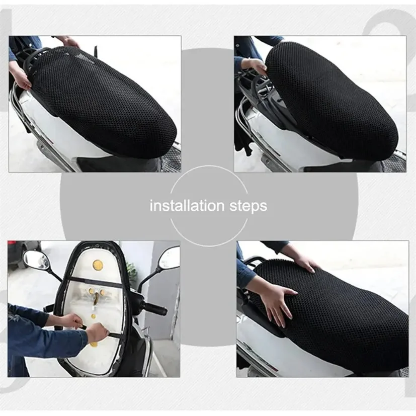 Universal Breathable 3D Mesh Motorcycle Seat Cover Pad - Image 2