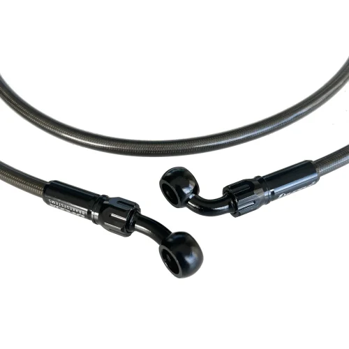 Transparent Black AN3 Braided Brake Hose Universal Motorcycle