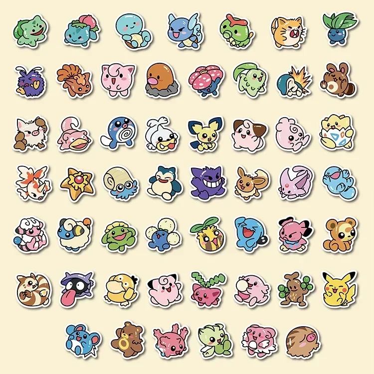50PCS Waterproof Kawaii Anime Pokemon Stickers for DIY - Image 5