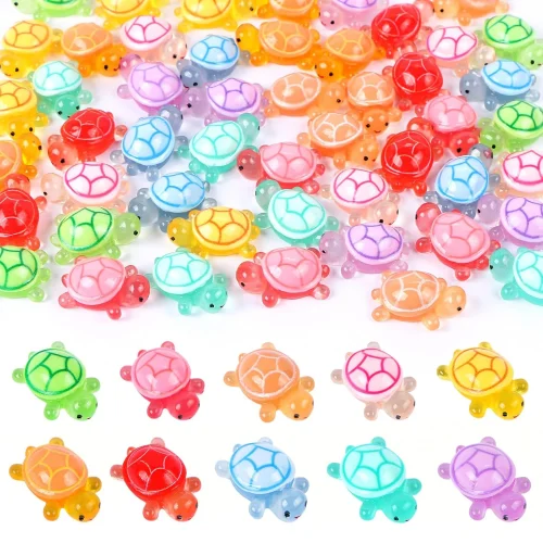 Mini Luminous Turtle Ornaments Resin Micro Landscape Decor
