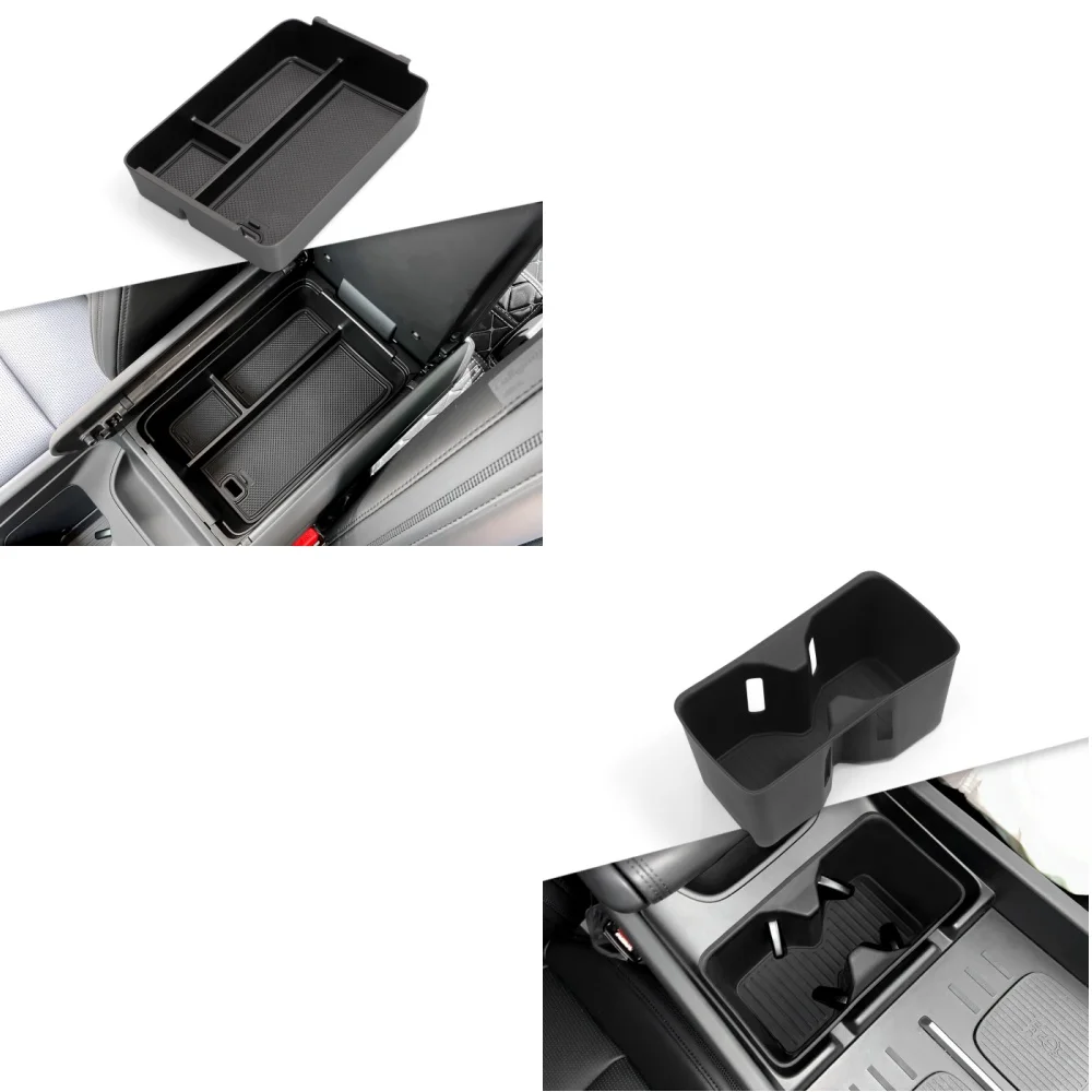 Hyundai Santa Fe Armrest Storage Box Organizer Black 2024-2026 - Image 8