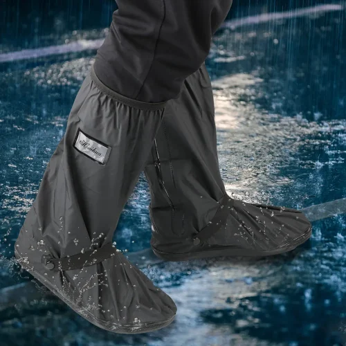 Waterproof Motorcycle Shoe Covers PVC Anti-Skid Footwear
