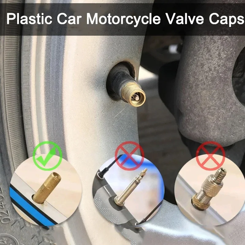 Plastic Tire Valve Dust Caps for Cars Bikes Trucks Motorcycles - Image 4