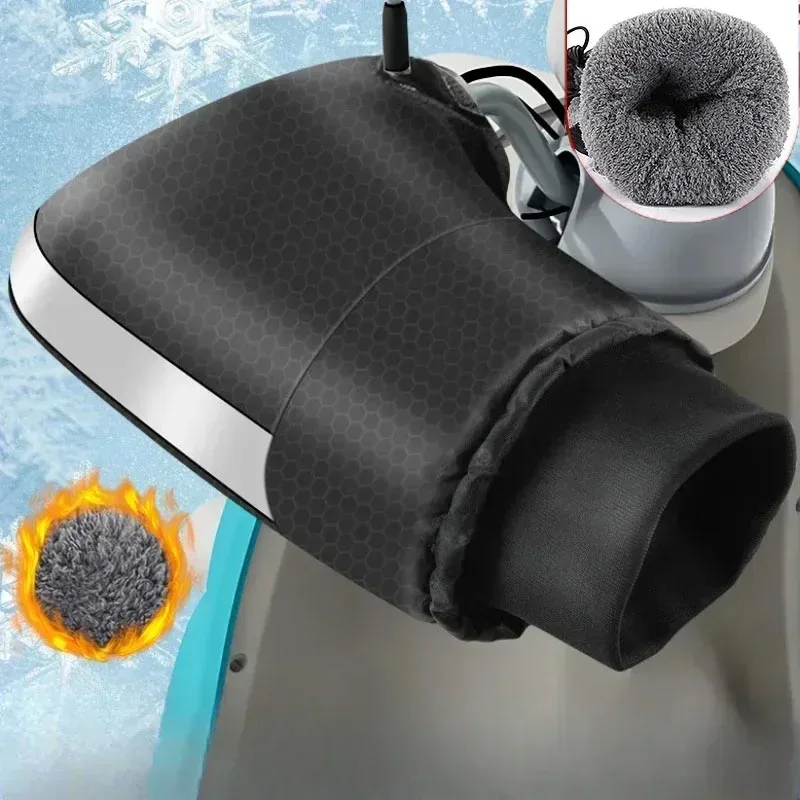 Waterproof Winter Motorcycle Handlebar Muffs Thermal Gloves