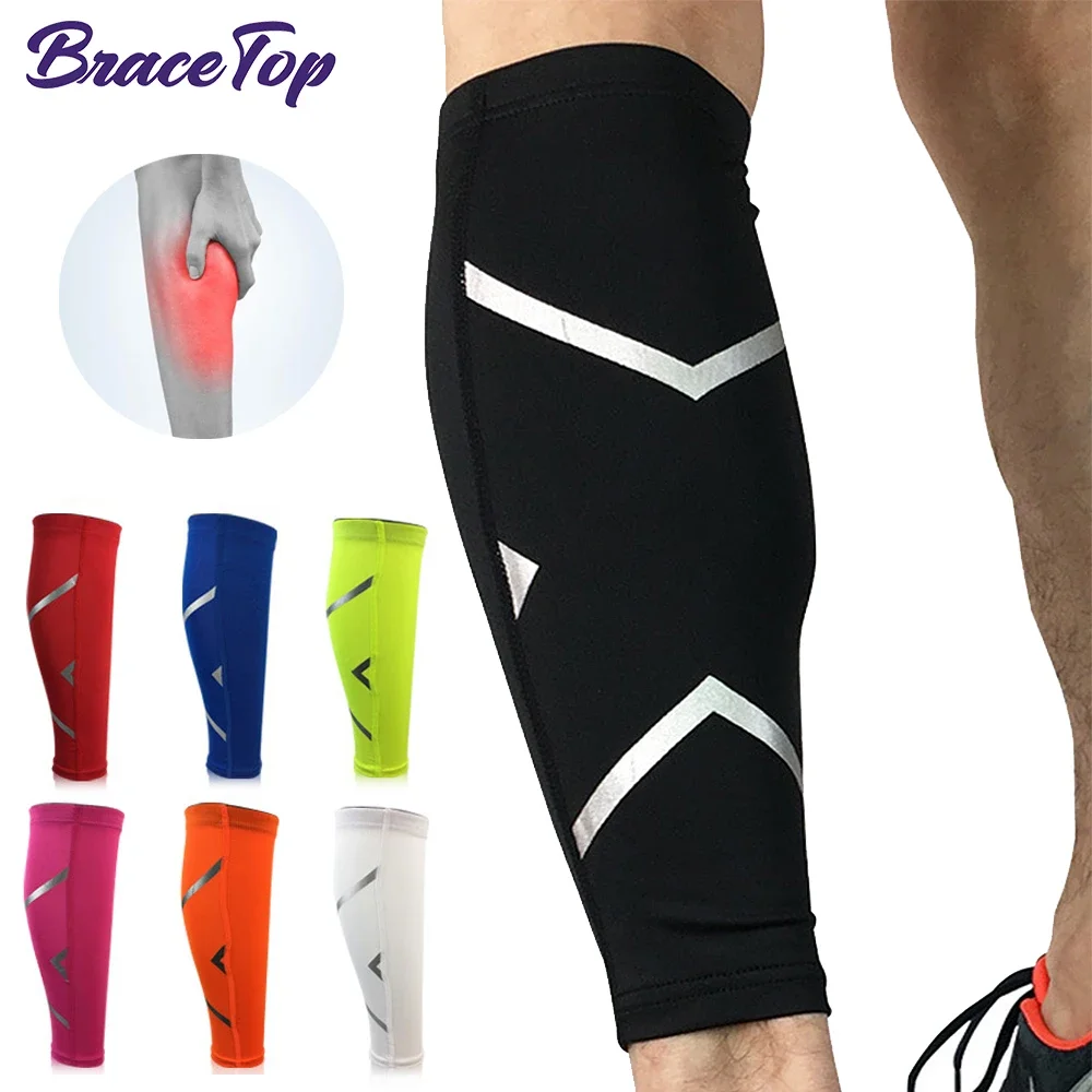 BraceTop Calf Compression Sleeve Shin Splint Support Sock - Image 2