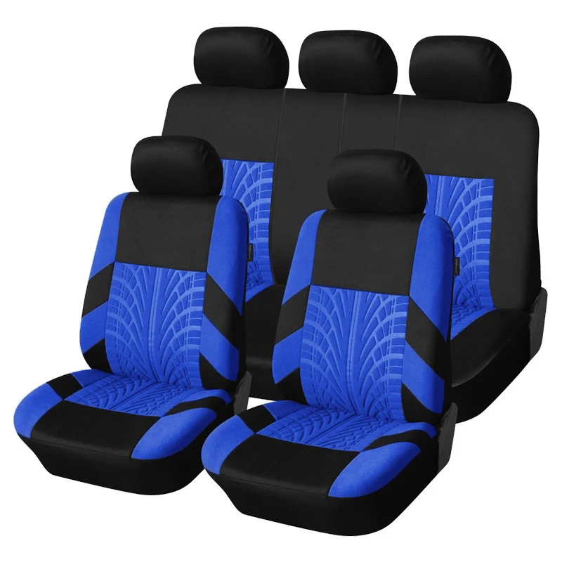 Universal Embroidery Car Seat Covers Cotton Organizer Set - Image 10