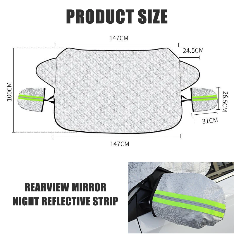 Universal Waterproof Car Windshield Cover Sunshade Awning - Image 2