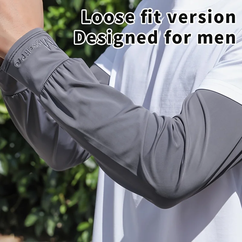 Men's Cooling Arm Sleeves Breathable Sun Protection Polyester