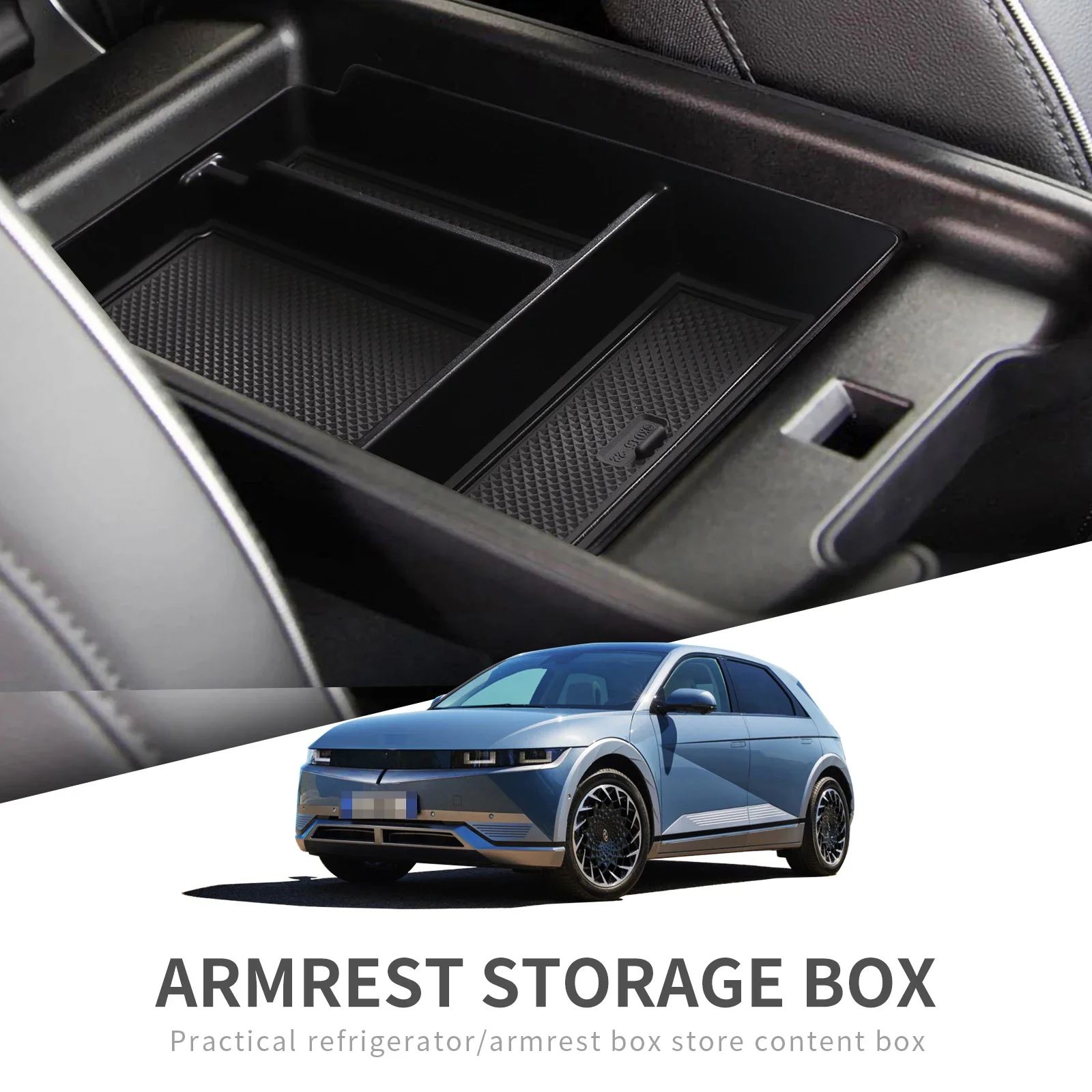 Hyundai IONIQ 5 Armrest Storage Box ABS PVC Organizer