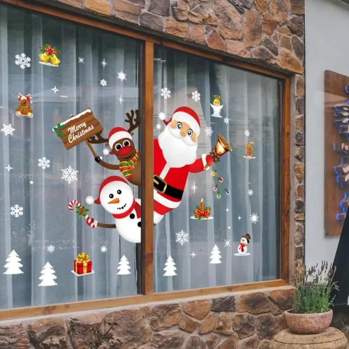 Christmas Wall Window Stickers Holiday Decoration Set XS0044