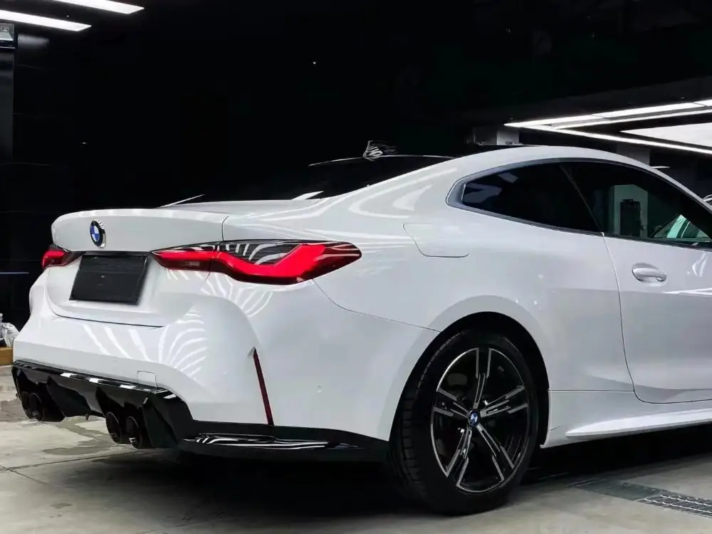 Glossy White PVC Car Vinyl Wrap Film 10x152cm Auto Sticker - Image 3