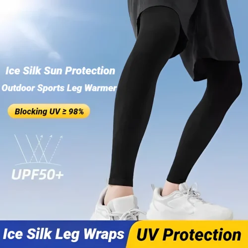Ice Silk UV Protection Compression Leg Sleeves for Sports