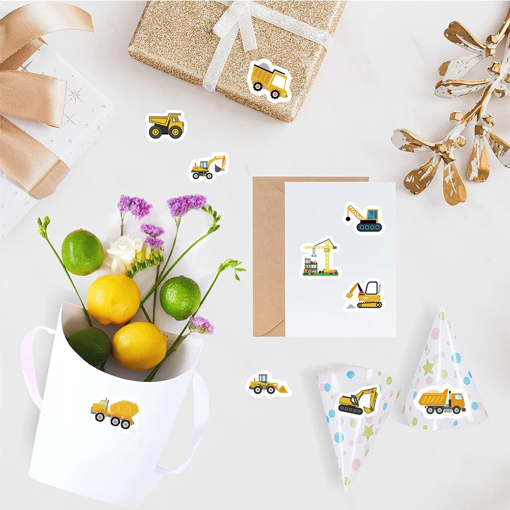 500Pcs Construction Vehicle Stickers for Kids Rewards - Image 5