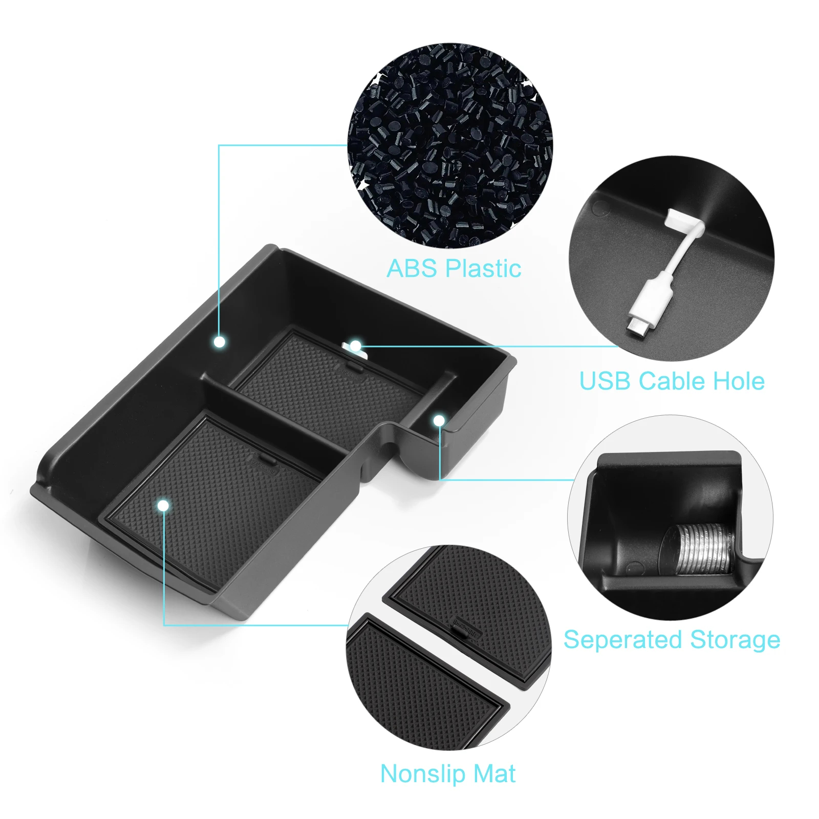 BYD Seal U Sealion Armrest Storage Box ABS Organizer RHD - Image 3