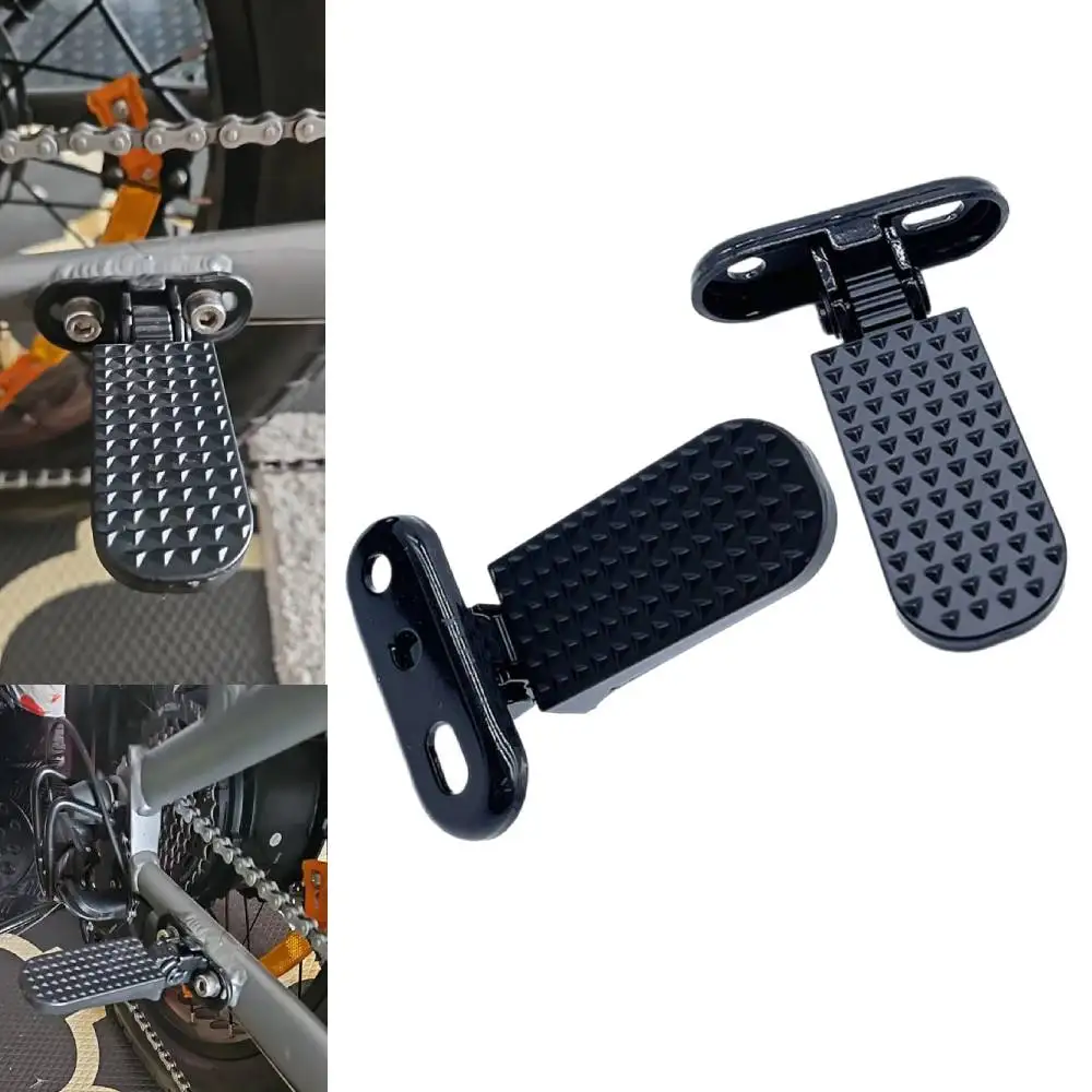 Metal Foldable Bike Rear Pedals Non-Slip Foot Pegs Replacement - Image 3