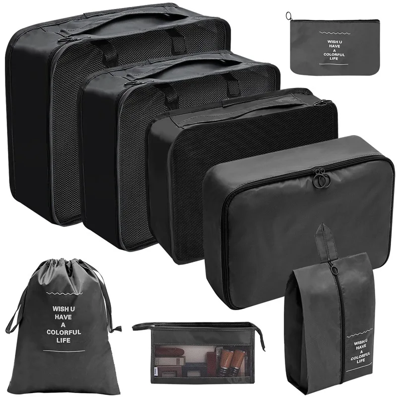 Portable Polyester Packing Cubes Travel Organizer Set 10 Pcs - Image 4