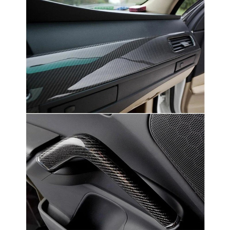 Carbon Fiber Vinyl Film Glossy Car Wrap Auto Decals 7D - Image 4