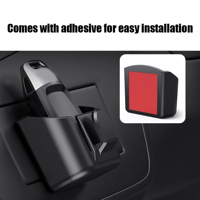 Car Dashboard Key Storage Box ABS Adhesive Organizer - Image 3