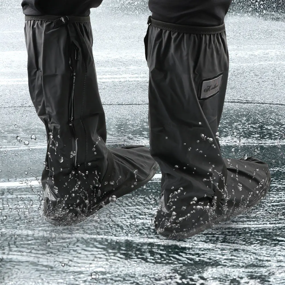 Waterproof Motorcycle Shoe Covers PVC Anti-Skid Footwear - Image 4