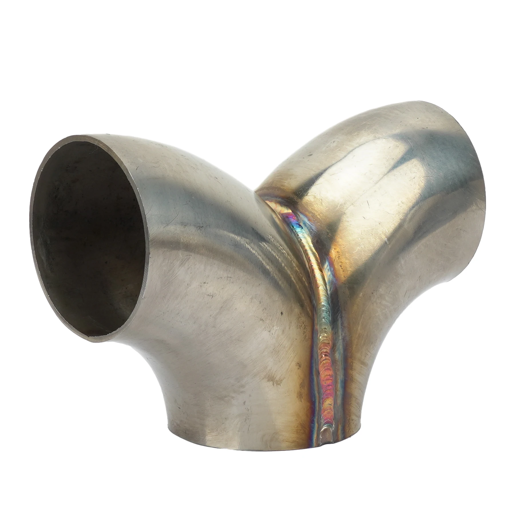 Universal Stainless Steel Y Shape Exhaust Connector 51-76mm - Image 6