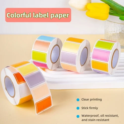 500 Waterproof Colored Paper Labels for Inventory Addressing